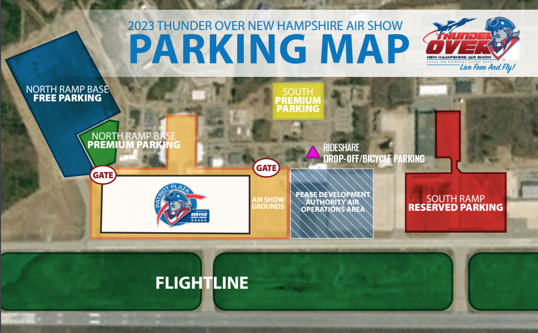 Thunder Over New Hampshire Parking Map 2023