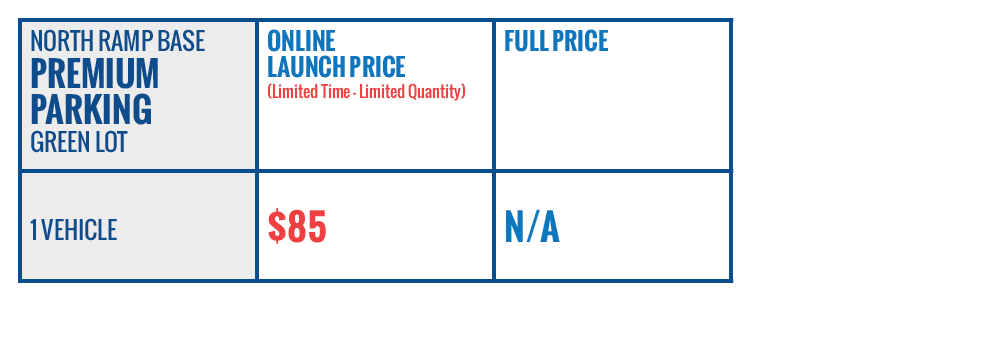 green premium parking ticket chart