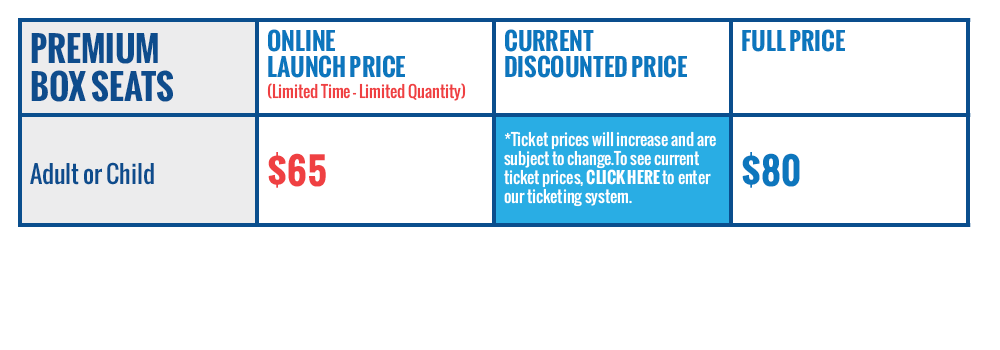 premium box seats ticket chart